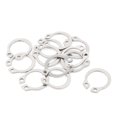thumbnail image 1 of Unique Bargains 10 Pcs Anneaux de Retenue Externes en Acier Inoxydable 304 13mm, 1 of 1