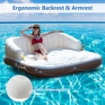 thumbnail image 4 of Gymax Île Flottante avec Auvent, Bouée Gonflable pour Piscine, Radeau Lounge avec Auvent Rétractable, 4 of 10