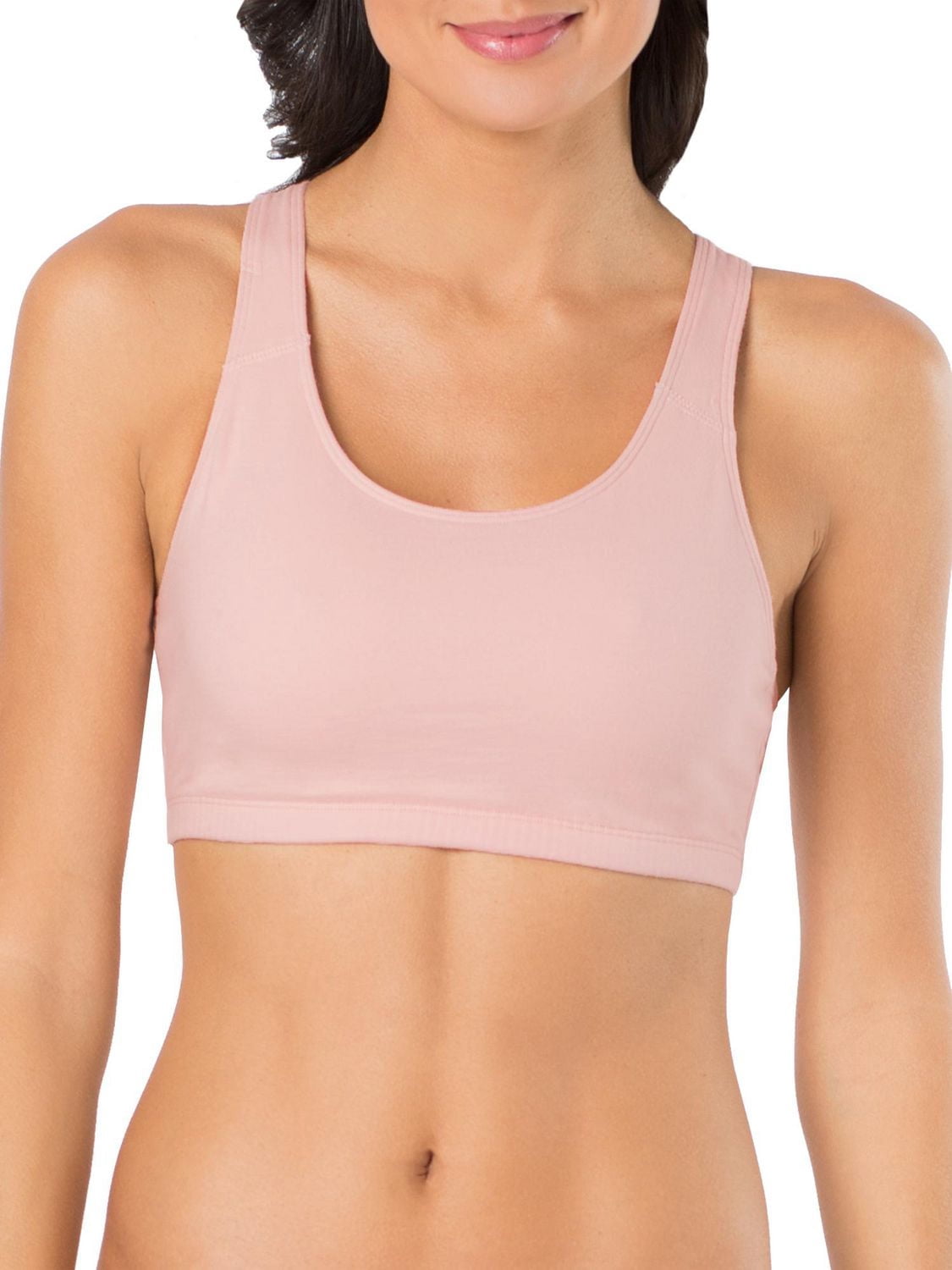 Soutien-gorge de sport en coton, style débardeur dos nageur, Fruit of the Loom pour femmes, paq. 3