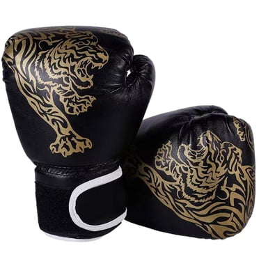 Gants de Boxe Gants d'Entraînement de Kickboxing - Gants à Sac Lourd, Noir 25x17 cm