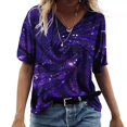 thumbnail image 1 of DEELLEEO Blouse d'Été à Imprimé pour Femmes T-Shirts à Manches Courtes Hauts, 1 of 6