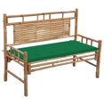 thumbnail image 1 of vidaXL Garden Bench with Cushion 120 cm Bamboo, 1 of 5