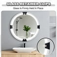 thumbnail image 4 of Uxcell Glass Retainer Clips 100Pcs Cabinet Glass Clips Mirror Holder Clips with Screws for Fixing Mirror Doors White, 4 of 5