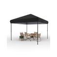 thumbnail image 2 of TROPOW 10x10 Pop Up Canopy - Outdoor Canopy Tent with Portable Roller Bag - One Button Push Setup, 3 Adjustable Height, 4 Weight Bags, 8 Stakes & 4 Guy Ropes Included,Black, 2 of 7
