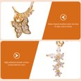 thumbnail image 2 of Miangastore 3Pcs Dangle Nose Rings Stainless Steel Butterflies Nose Studs Rhinestones Nose Piercing Jewelry, 2 of 9