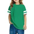 thumbnail image 1 of RXIRUCGD 2025 Vêtements d'Été pour Enfants, T-shirt à Rayures pour Garçons et Filles, Mode Mignon, Col Rond, Manches Courtes, 1 of 7