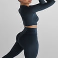 thumbnail image 4 of Ladies‘ Thumb Hole Long Sleeve Yoga Shirt with Cropped Design for Workouts, 4 of 6