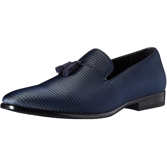 STACY ADAMS Mens Tazewell Tassel Slip-on Loafer 14 Navy