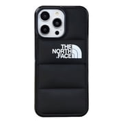 High quality for iPhone 16 15 14 13 12 11 (Pro Plus Pro Max Mini) Phone cases The North Face Creative Feather filler Mobile Phone Case Black