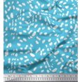 thumbnail image 1 of Soimoi Blue Heavy Canvas Fabric Cow Animal Skin Decor Fabric Printed Yard 58 Inch Wide, 1 of 3