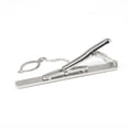 thumbnail image 3 of Shengyu 1pc Men Metal Silver Tone Simple Necktie Tie Bar Clasp Clip Clamp Pin, 3 of 8