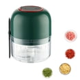 thumbnail image 1 of Oleegame 1PC Electric Garlic Chopper Garlic Crusher Portable Mini Food Processor Vegetable Cutter Wireless Vegetable Masher With USB Charging Garlic Masher Mincer For Onions Meat 300ml Green, 1 of 8