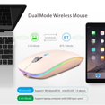 thumbnail image 3 of Souris Sans Fil Bluetooth Rechargeable Souris Silencieuse Double Mode (Bluetooth 5.1 + 2.4G) avec Récepteur Nano, 3 of 6
