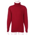 thumbnail image 3 of RUNQHUI Enfants Garçons Filles Hiver Chaud Côtelé Col Roulé Manches Longues Chandail Tricoté Chandail Hauts Blouse Rouge 110, 3 of 7