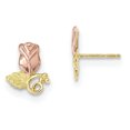 thumbnail image 1 of Boucles d'Oreilles à Tige en Or Jaune 10K Tricolore Black Hills Or Rose, 1 of 2