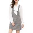 thumbnail image 1 of INSPIRE CHIC Robe Salopette à Carreaux pour Femme à Bretelles Ajustables S Rose-Gris, 1 of 8