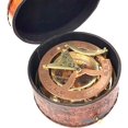 thumbnail image 3 of Nauticalmart - Antique Brass & Copper Sundial Compass, Sundial Clock in Box Gift Sun Clock Ship Replica Watch, 3 of 6