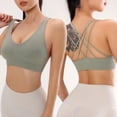 thumbnail image 3 of Womens Bras Back-Smoothing Bra Feature V-Neck Wire-Free Bra Style W-279 Green XXL, 3 of 8
