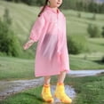 thumbnail image 4 of Cowsor Ponchos de Pluie Imperméables pour Garçons Filles Poncho de Pluie Réutilisable avec Capuchon et Manches Manteaux de Pluie Imperméables d'Extérieur Veste, 4 of 7