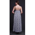 thumbnail image 3 of Bimba Robe Longue Maxi de Soirée pour Femmes en Rayonne à Imprimé d'Oiseaux, Dos Nu, Bretelles Spaghetti - Grande, 3 of 5