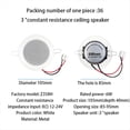 thumbnail image 4 of Bathroom 3Inch 8Ohm 6W Passive Ceiling Speaker Metal in-Ceiling Speaker Sound Quality Background Music System, 4 of 5