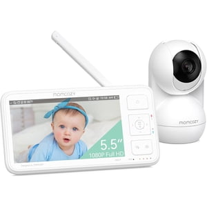 Momcozy Video Baby Monitor, 5.5” 1080P Full HD with Camera, Infrared Night Vision, 5800mAh 120-hrs Battery, ECO, VOX, 2-Way Audio, 1640ft Range, BM03