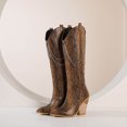 thumbnail image 4 of Awdenio Bottes d'Automne et d'Hiver Grande Taille pour Femmes Talon Compensé Imprimé Serpent, 4 of 8