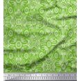 thumbnail image 1 of Soimoi Polyester Crepe Fabric Floral & Moroccan Damask Printed Fabric 1 Yard 52 Inch Wide, 1 of 3