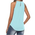 thumbnail image 4 of Timegard Tank Tops for Women Lace Ruched Loose Comfy Sleeveless Tops Irregularly Summer Beach Vacation, 4 of 7