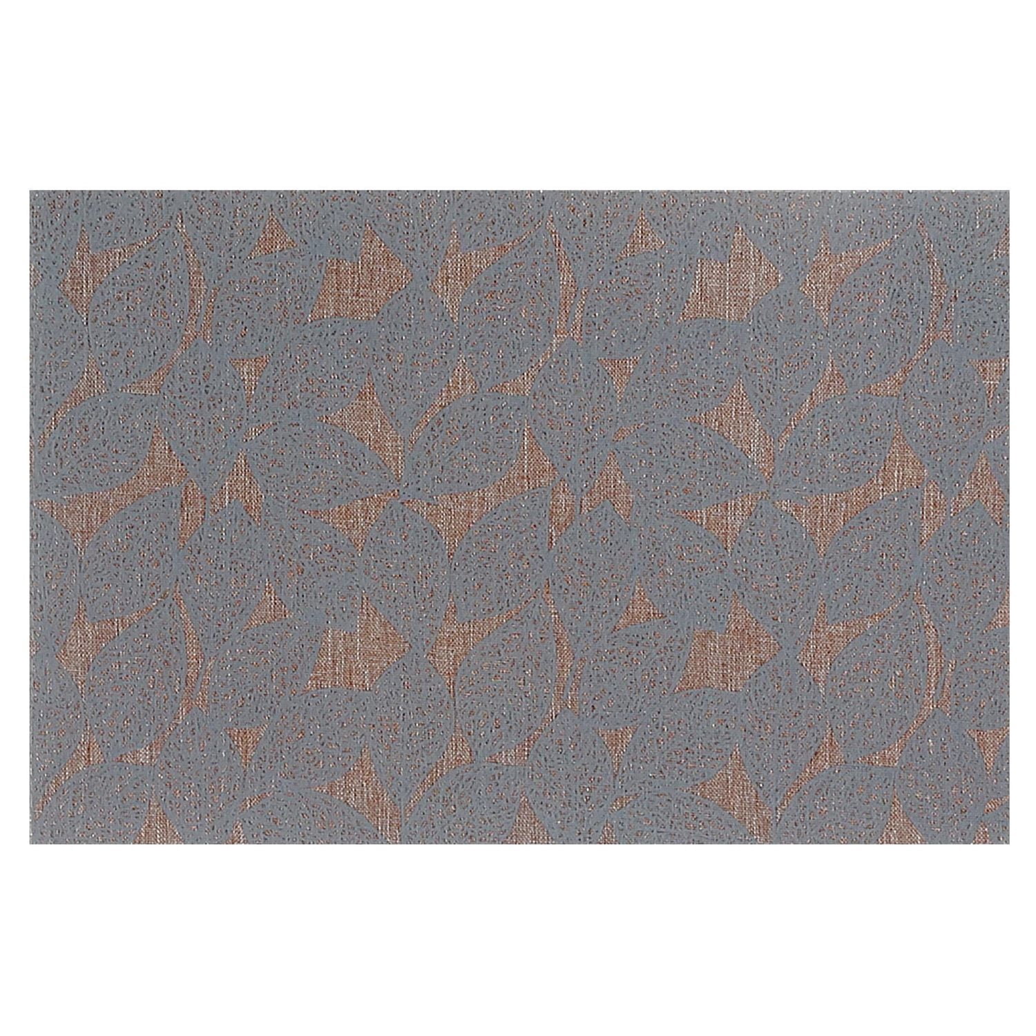 Set De Table Imprimé En Poly-Lin Leave Gris - Lot De 12