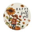 thumbnail image 1 of Cameland Napperons Automne Nouveau Lin Érable Citrouille Imprimé Rond Napperons Décoration Maison Ambiance Arrangement, 1 of 6