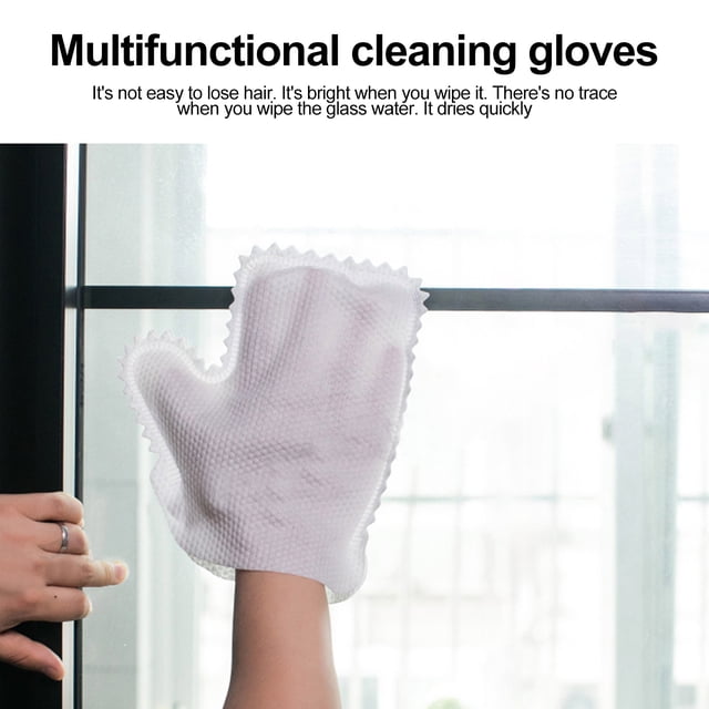 Window Cleaning Cloth,Washable Non-Woven Cloth Cleaning Gloves Without Teeth Cleaning Gloves (10 Pieces/Pack),Household Cleaning Gloves,Gloves for Cleaning