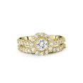 thumbnail image 3 of 1 7/8ct Round Diamond Halo Engagement Wedding Ring Set 14K Yellow Gold, 3 of 3