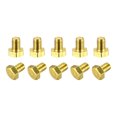 thumbnail image 1 of Unique Bargains Brass Hex Bolts, M6x8mm 10 Pack Fully Thread Grade 4.8 Machine Screws, 1 of 4