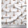 thumbnail image 1 of Soimoi Silk Fabric Leaves & Floral Block Decor Fabric Printed Yard 42 Inch Wide, 1 of 3