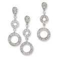 thumbnail image 1 of 925 Sterling Silver Cubic Zirconia Cz Circle Necklace Earrings Set Drop Dangle Pendant Charm Geometric, 1 of 5