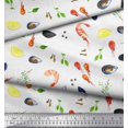 thumbnail image 3 of Soimoi Cotton Poplin Fabric Gemstone,Lemon Slice & Prawns Food Decor Fabric Printed Yard 56 Inch Wide, 3 of 3