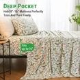 thumbnail image 4 of Gogreen 4PC Deep Pocket King Sheet Set Fit 16", Breathable Microfiber Soft King Size Sheet Set, Hotel Style Bed Sheet Set, Gift for Women, Men - Floral, 4 of 23