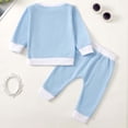 thumbnail image 4 of RXIRUCGD Cute Bow Printed Sweater Set For Baby Boys And Girls( Blue, Size:9 Months ), 4 of 4
