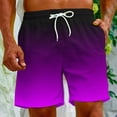 thumbnail image 4 of FAIWAD Mens Summer Gradient Shorts Casual Classic Short Pants Elastic Waist Drawstring Comfort Beach Shorts, 4 of 9