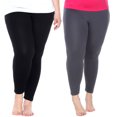 thumbnail image 1 of White Mark Leggings Extensibles Doux pour Femmes, Lot de 2, 1 of 2