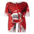 thumbnail image 1 of Christmas Family Pajamas Set Matching Sleepwear Deer Snowflake Print Pullover + Pants Set, 1 of 8