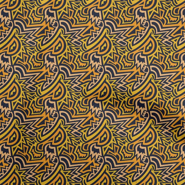 oneOone Cotton Poplin Mustard Yellow Fabric Abstract Craft Projects Decor Fabric Printed By The Yard 56 Inch Wide
