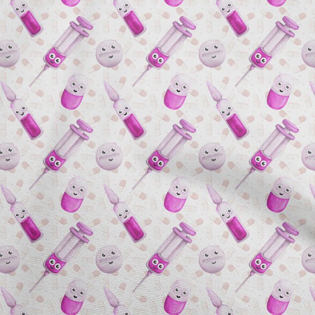 oneOone Tissu Polyester Lycra Rose Fuchsia Ciseaux Matériel de Robe Tissu Imprimé Tissu au Mètre 56 Pouces de Large