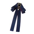thumbnail image 2 of KLKCMS Bowknot Brooch Pin Collar Elegant Ribbon Brooches Ribbon Bow Tie Brooch Neck Tie Blue with Red, 2 of 9