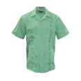 thumbnail image 1 of Gravity Threads Mens Guayabera Summer Shirt - Aqua - Large, 1 of 2