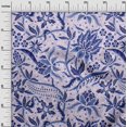 thumbnail image 3 of oneOone Georgette Viscose Bleu Tissu Jacobée Robe Florale Tissu Tissu Imprimé par la Cour 42 Pouces de Large, 3 of 5