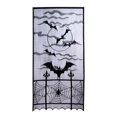 thumbnail image 1 of Amdohai 40x82 Inch Halloweens Black Lace Window Door Curtain, Spooky Skeleton Spider, 1 of 7