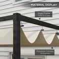 thumbnail image 4 of Outsunny 10' x 7' Patio Pergola with Retractable Canopy, Cream White, 4 of 10