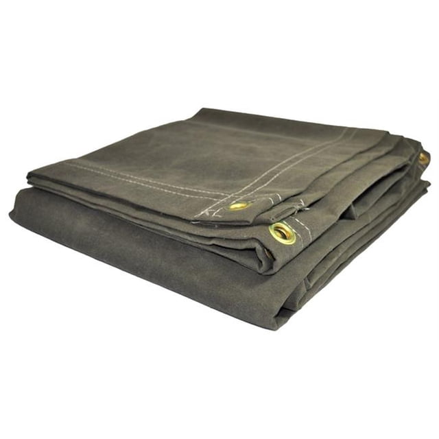 Olive Canvas Tarp, 8 x 10 ft.